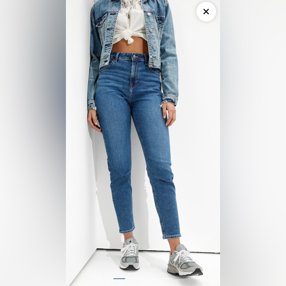 American eagle stretch mom jeans size 2